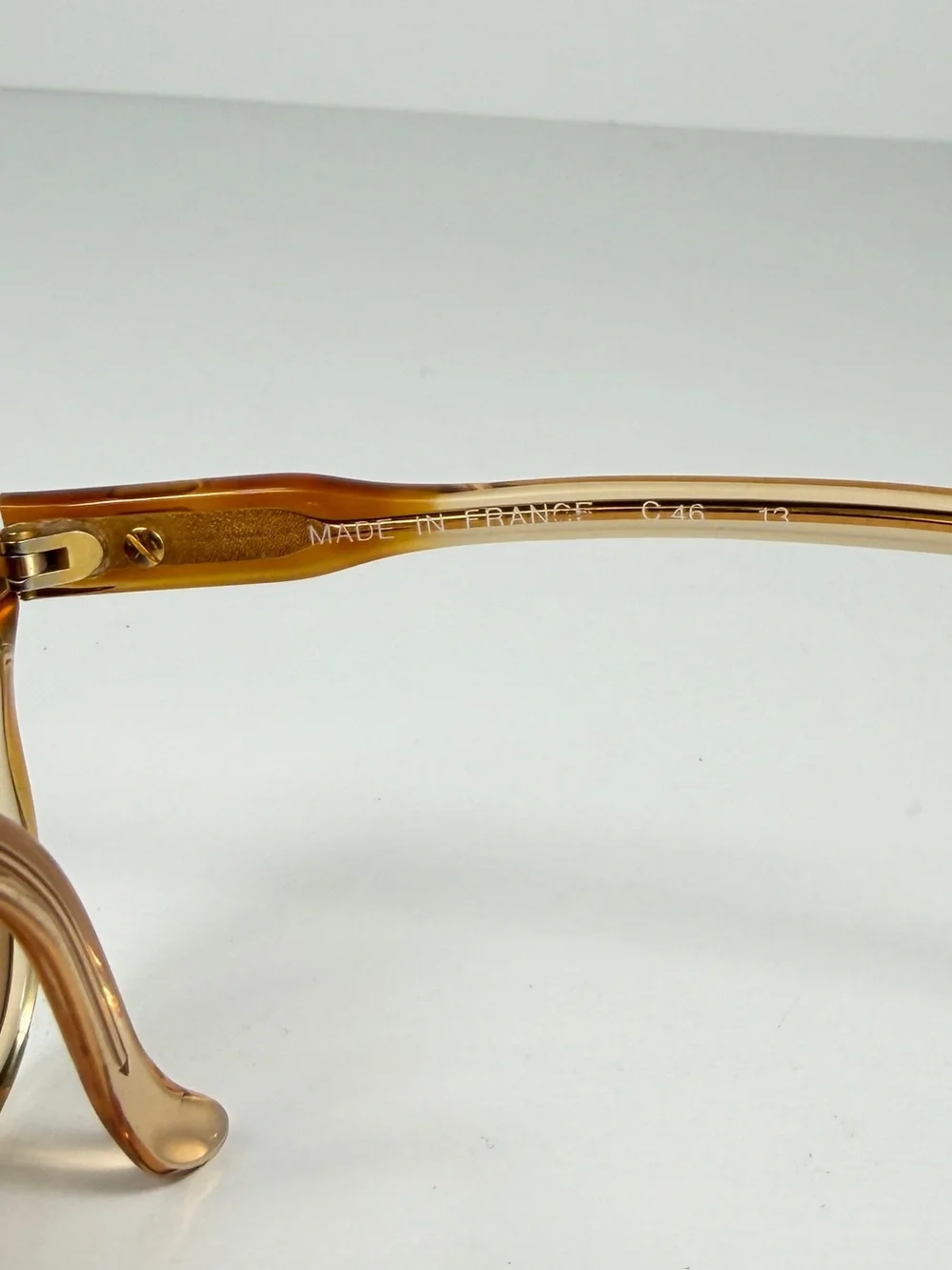 Rare Vintage CELINE C46 13 Deadstock Triomphe Amber Oversized Sunglasses France
